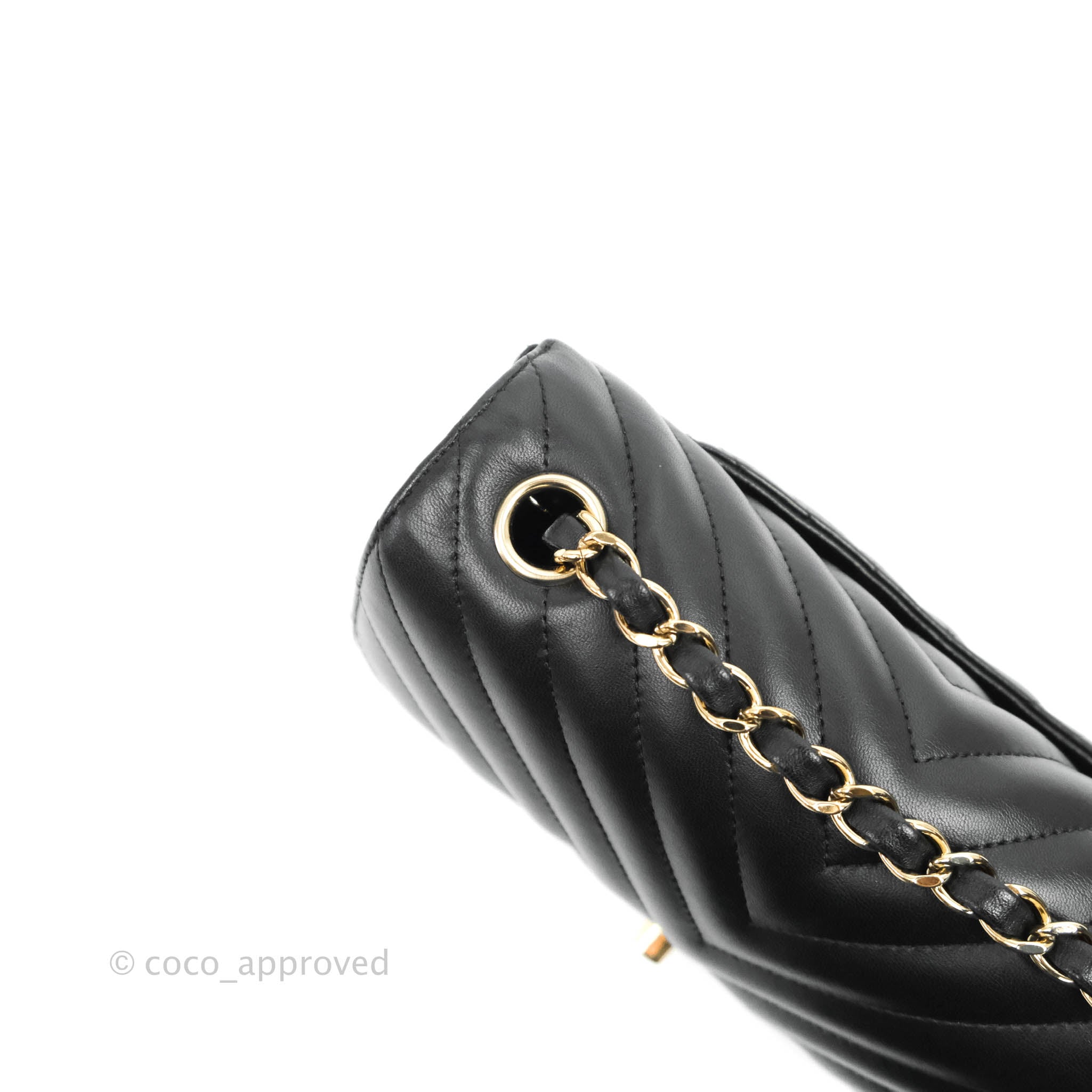 Chanel Chevron Mini Rectangular Flap Bag in Black Lambskin Leather with Gold Hardware - Luxury Crossbody Purse for Women, Perfect for Evening Events & Date Nights