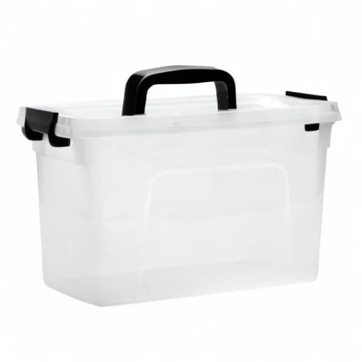 6-Pack 6 Quart Clear Plastic Storage Bins with Latch Lids for Home Organization