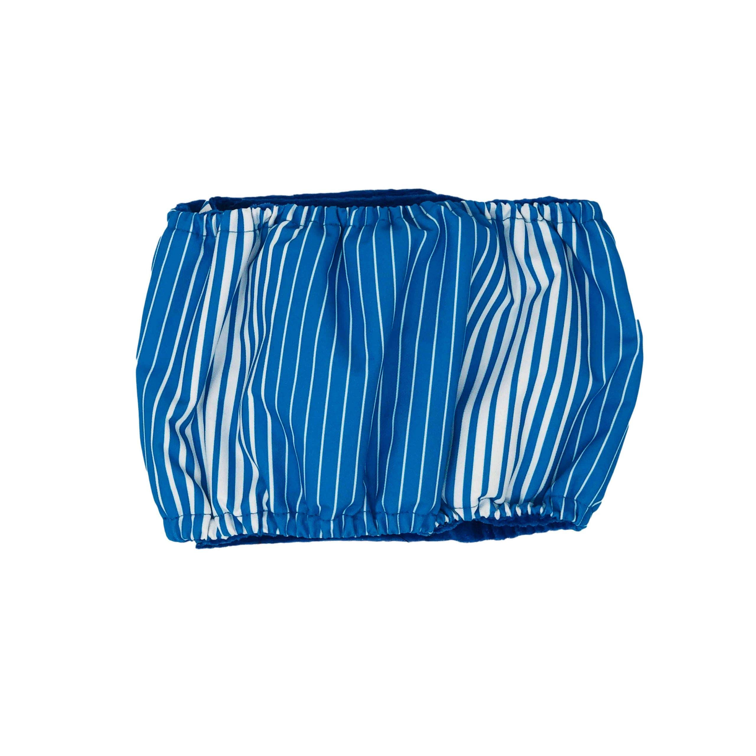 Premium Blue Stripes Dog Belly Band for Male Dogs - XL Washable Male Dog Wrap Diaper | Made in USA | Perfect for House Training, Incontinence & Travel Protection