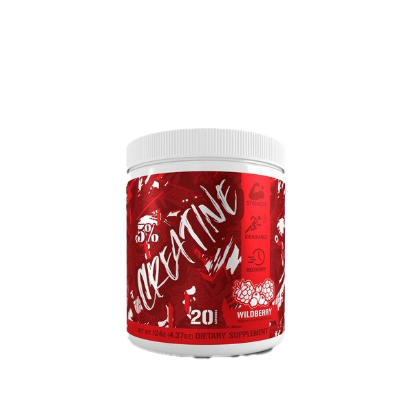 5% Nutrition Creatine Code Red - Wildberry Flavor 126g Powder for Muscle Growth & Strength | Pre & Post Workout Supplement for Athletes & Bodybuilders