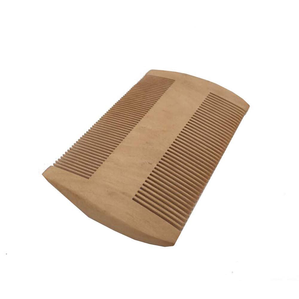 Wooden Static Comb for Men & Women - Pocket-Sized Beard Comb with Fine & Coarse Teeth - Perfect for Travel, Grooming, and Styling Hair at Home or On-The-Go