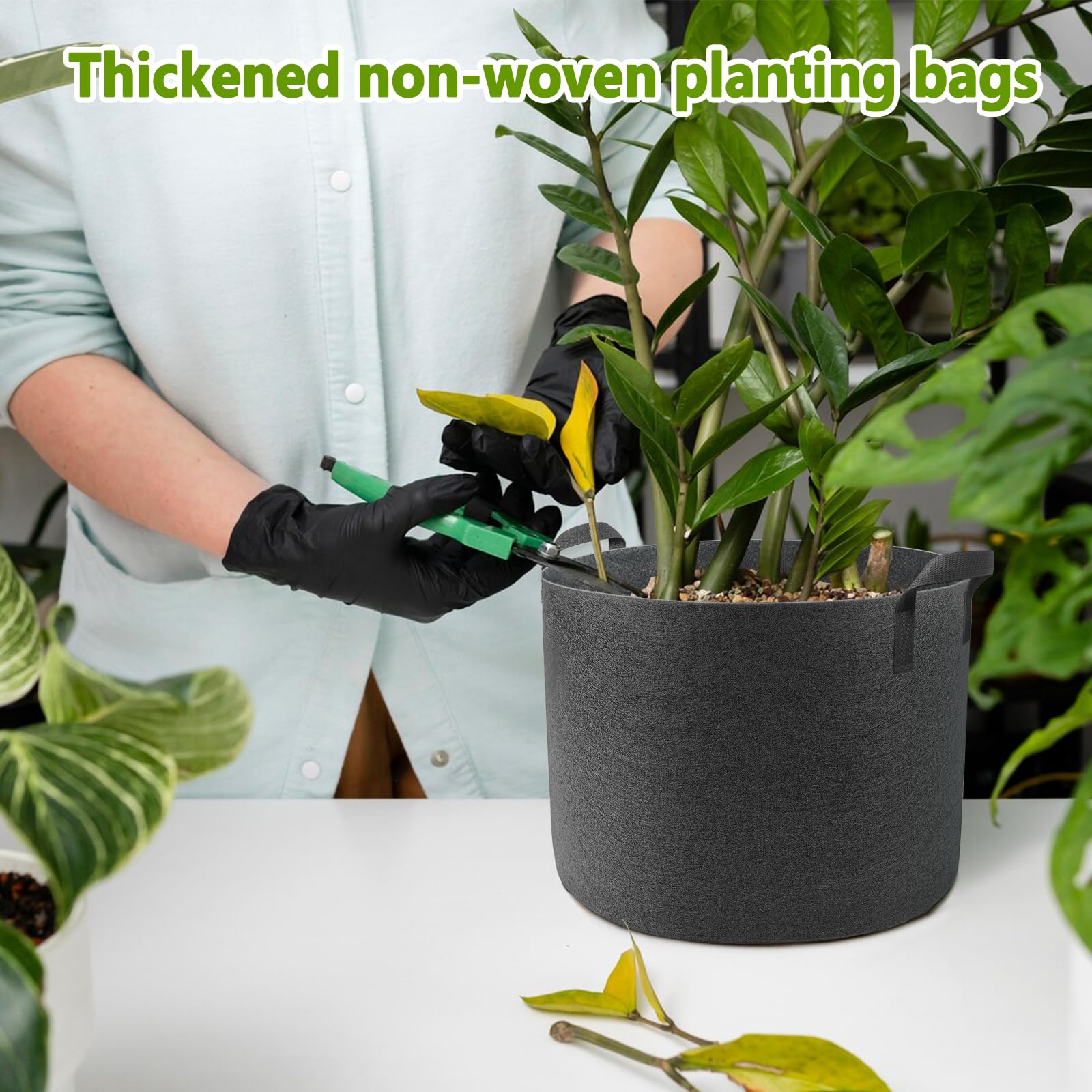 5 Gallon Grow Bags 5-Pack - Heavy Duty Fabric Plant Pots for Vegetables, Fruits, Flowers with Reinforced Handles - Ideal for Outdoor Gardening, Container Planting & Urban Farming - Perfect for Tomatoes, Potatoes, Herbs & More