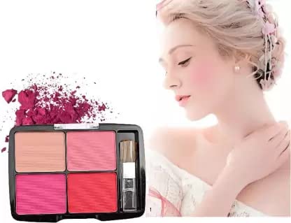 Best Professional 4-in-1 Blush Palette - Long-Lasting Cream & Powder Blush for Contouring, Highlighting, and Natural Makeup Looks | Perfect for Everyday Wear, Special Occasions, and Professional Makeup Artists