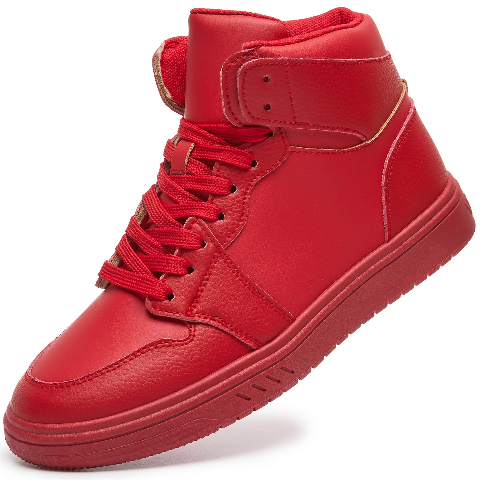 XRH Women's High Top Sneakers - PU Leather Running Shoes for Women, Non-Slip Walking & Athletic Tennis Shoes, Comfortable Ankle Boots for Casual Wear, Gym Workouts & Outdoor Activities