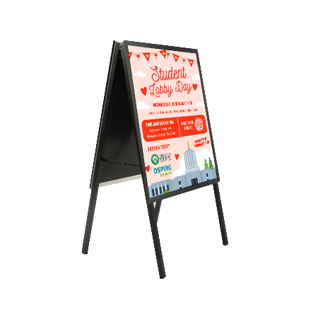 20x30 A-Frame Sign Holder with Security Screws - 1.25