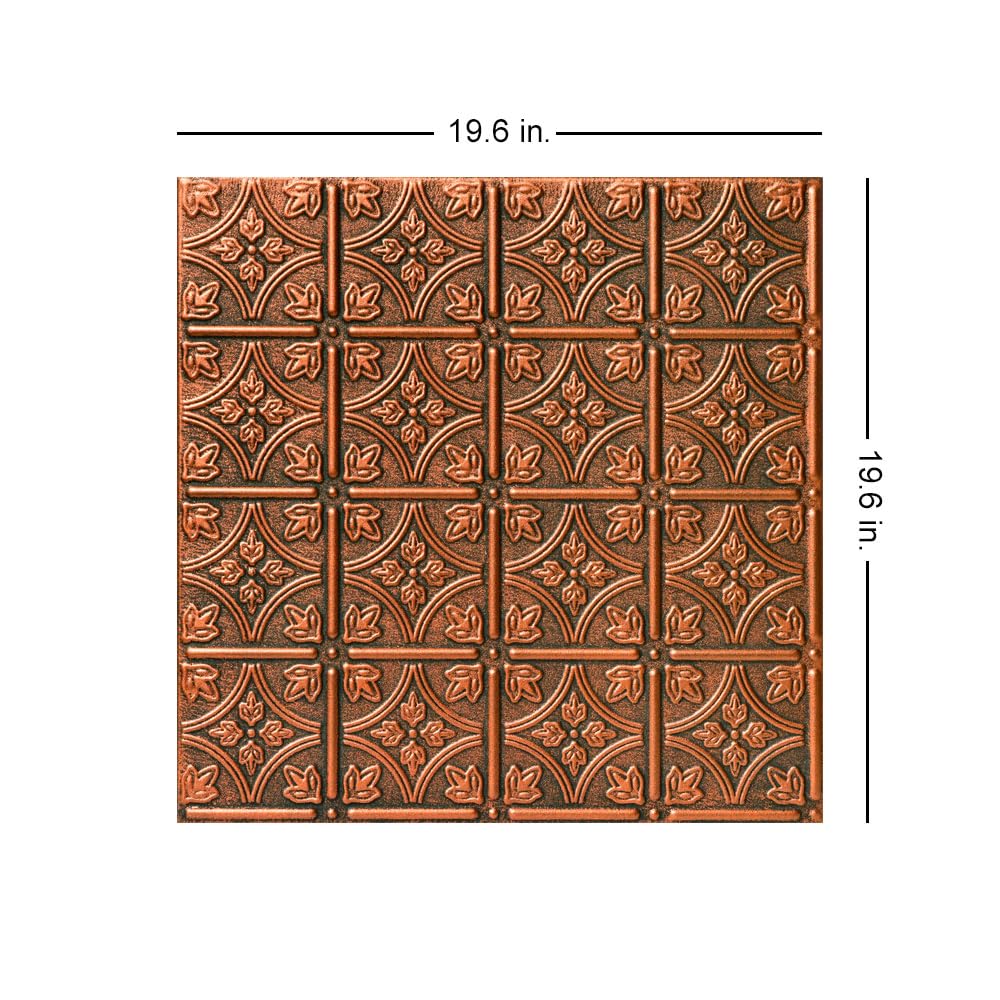 Emma's Flowers Foam Glue-up Ceiling Tiles - Antique Copper (96 Tiles, 259.2 sq. ft./Case) - Easy DIY Installation for Home & Office Decoration - Perfect for Bedroom, Living Room, and Commercial Spaces