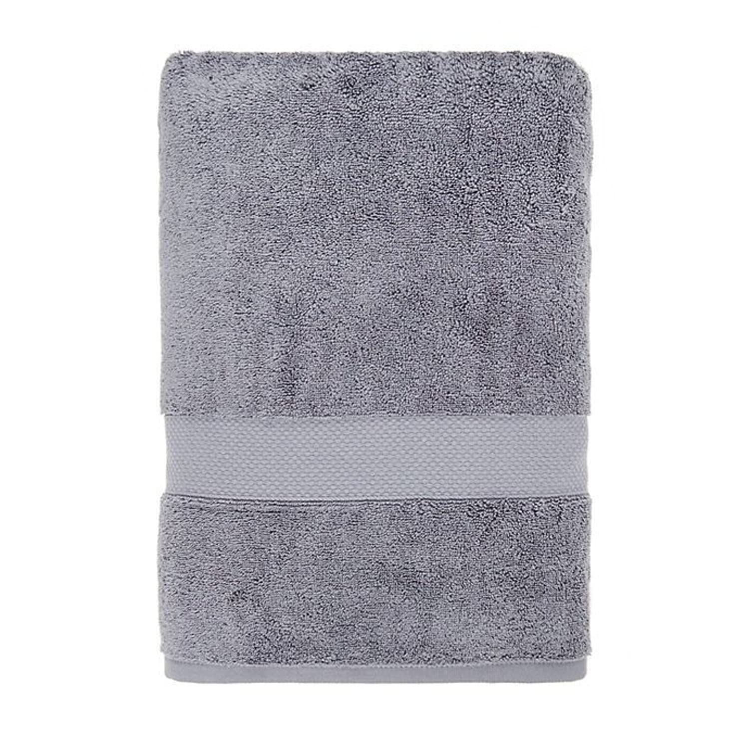 Premium Wamsutta Egyptian Cotton Bath Sheet - Ultra Soft & Absorbent Luxury Towel for Spa, Bath & Pool - Alloy Color - 100% Long Staple Cotton for Ultimate Comfort