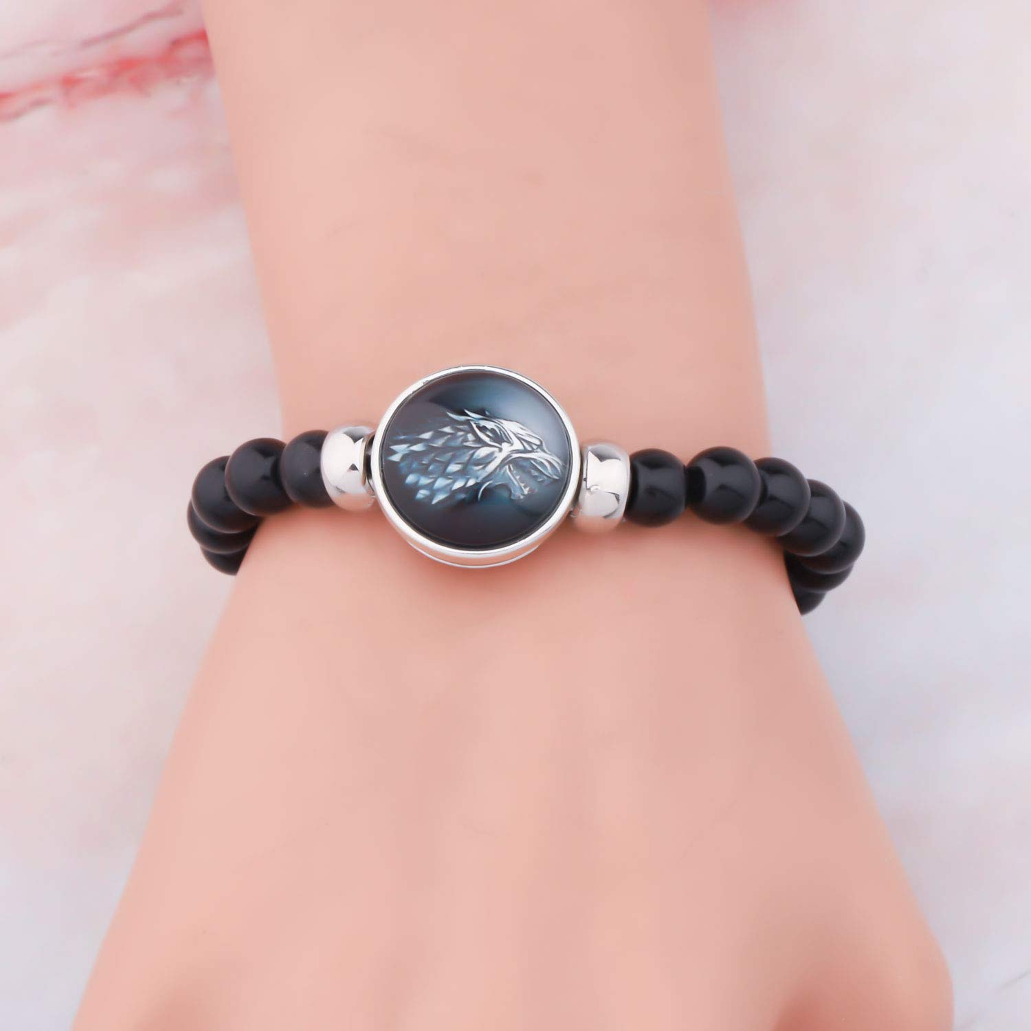 HOLLP Game of Thrones Inspired Bracelet - GOT Fans Gift for Men & Women - Nine Noble Houses Bracelet - Perfect Gift for Boyfriend, Husband or GOT Lovers - Great for Cosplay, Themed Parties & Fantasy Enthusiasts