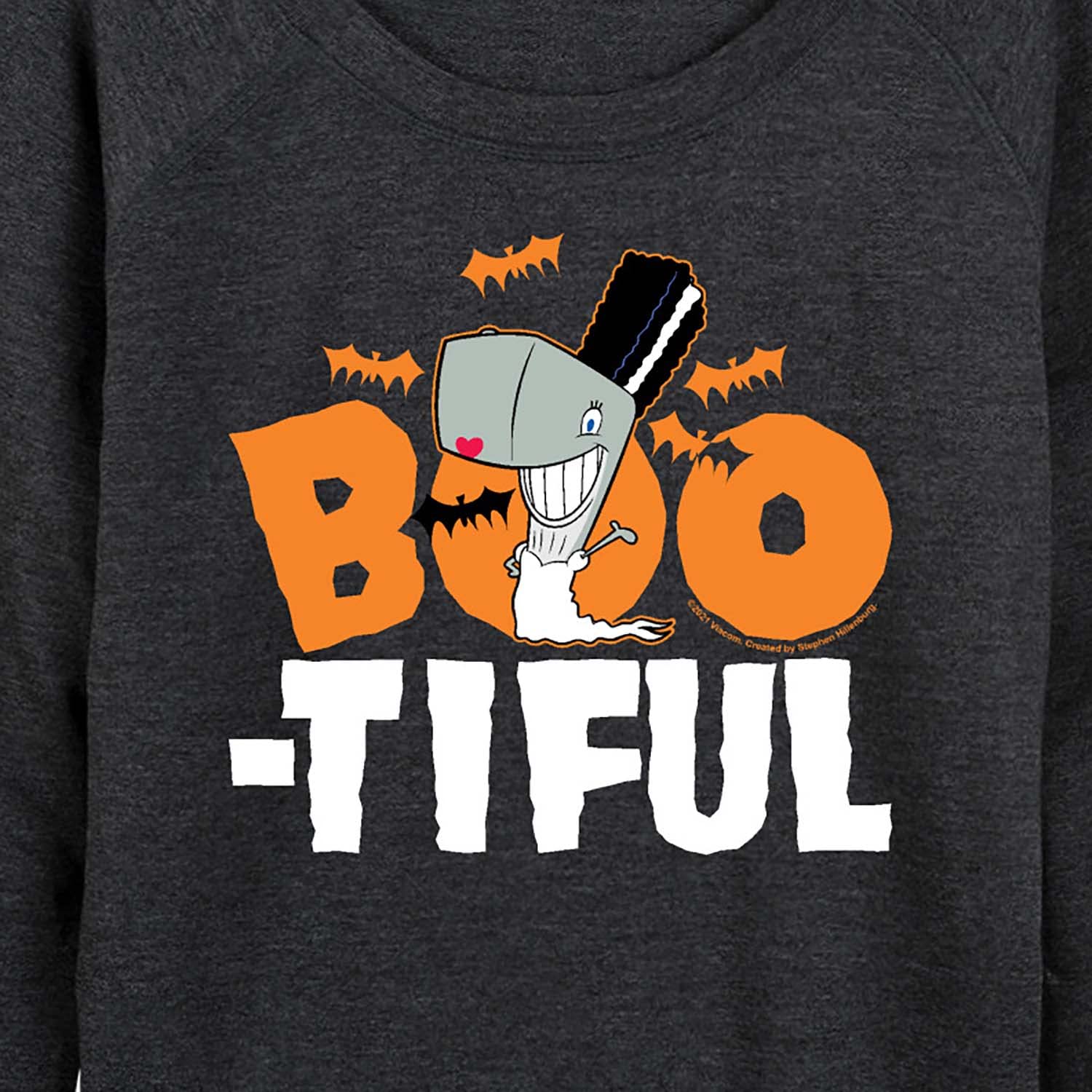 HYBRID APPAREL Women's SpongeBob SquarePants Boo-tiful Lightweight French Terry Pullover Hoodie - Cute Cartoon Sweatshirt for Halloween, Cosplay & Casual Wear