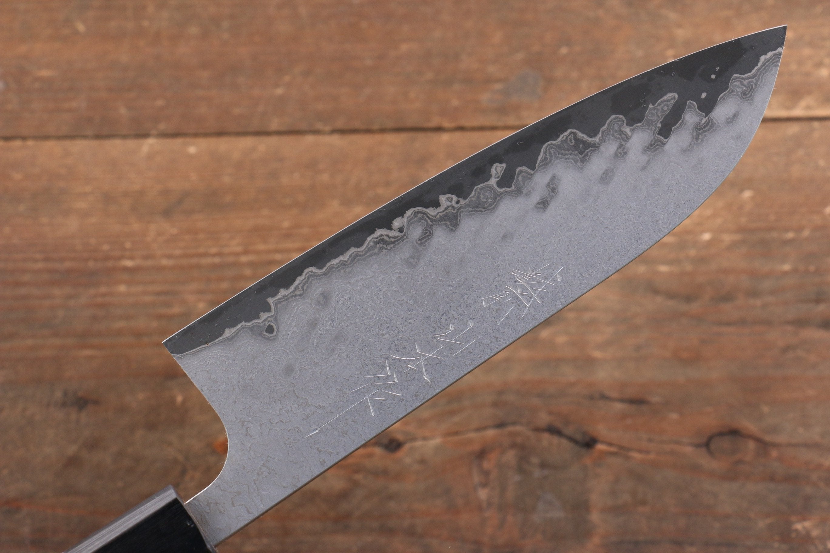 Nao Yamamoto VG10 Black Damascus Santoku Knife 165mm with Walnut Handle - Premium Japanese Kitchen Knife for Slicing, Dicing, and Chopping Vegetables, Fruits, and Meat
