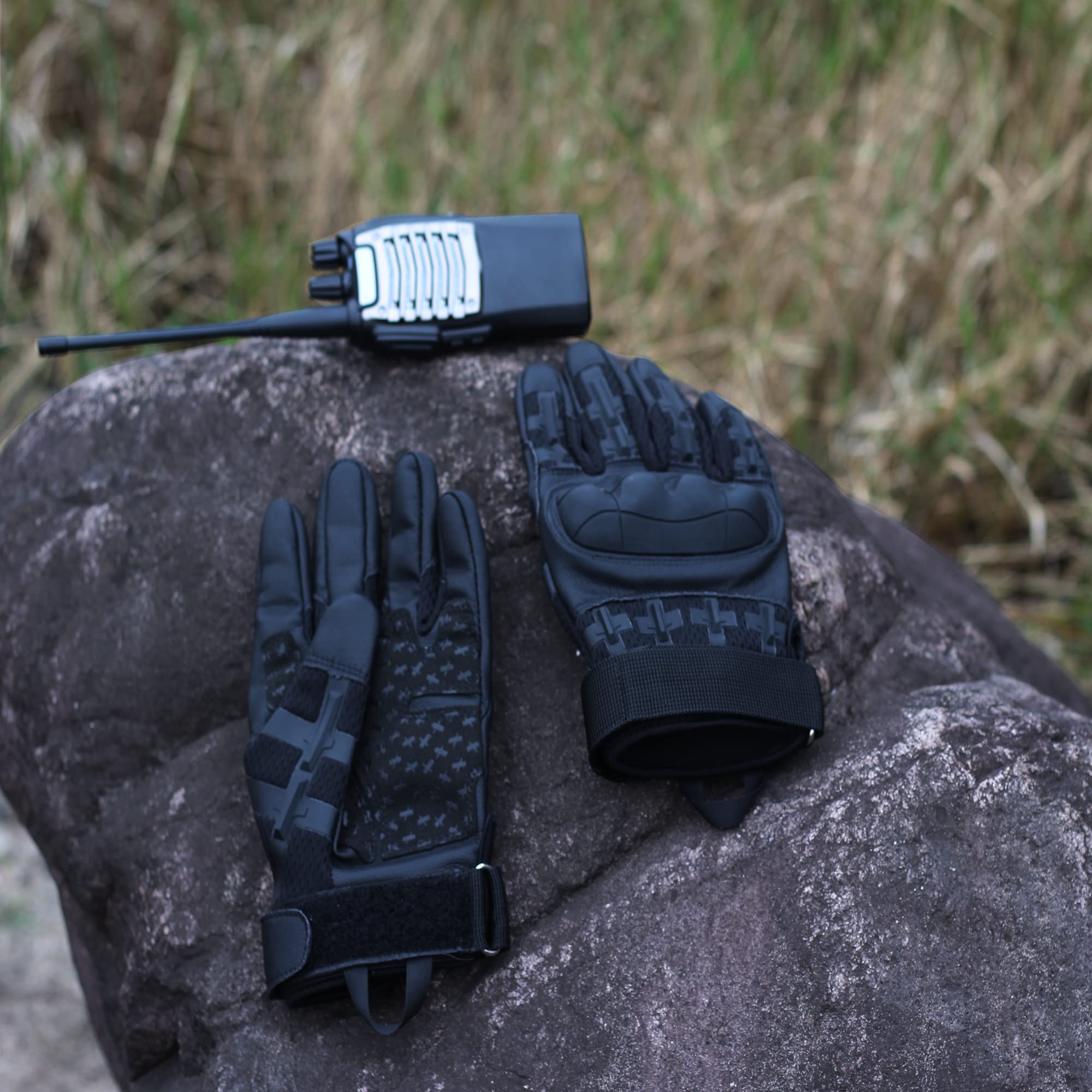 Men's Touchscreen Winter Gloves - Full Finger Motorcycle & Cycling Gloves for Outdoor Activities, Hiking, Camping - Cold Weather Protection & Phone Compatibility