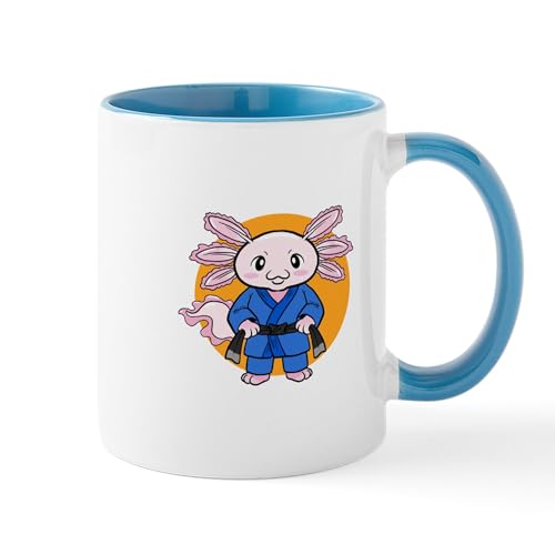 White/Blue Inside - Jiu Jitsu A Lotl Axolotl Jiu Jitsu Fighter Mugs