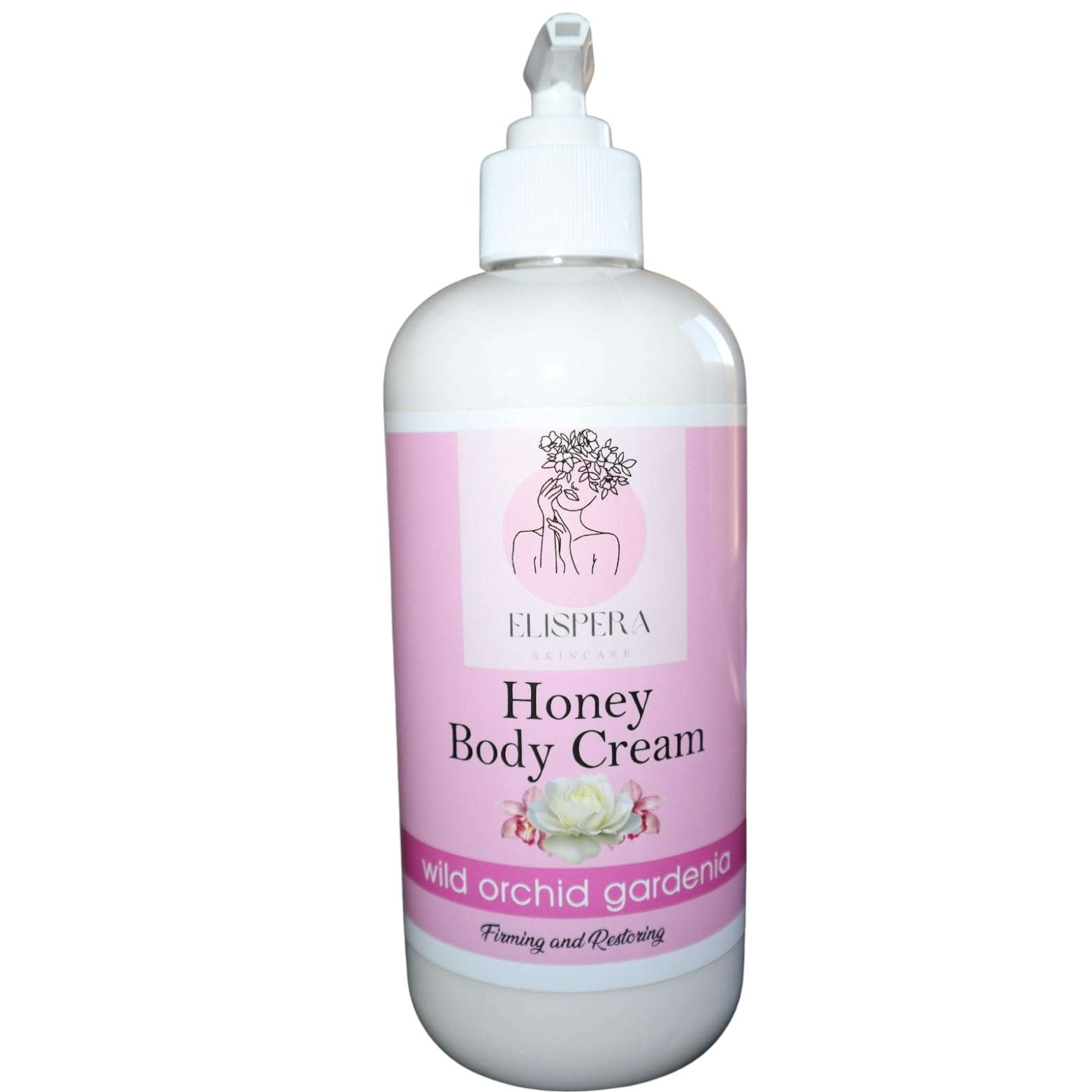 Organic Honey Body Cream - 16 Fl Oz, Wild Orchid & Gardenia Scent - Ultra Hydrating Moisturizer for Dry Skin - Perfect for Daily Use & Spa Nights