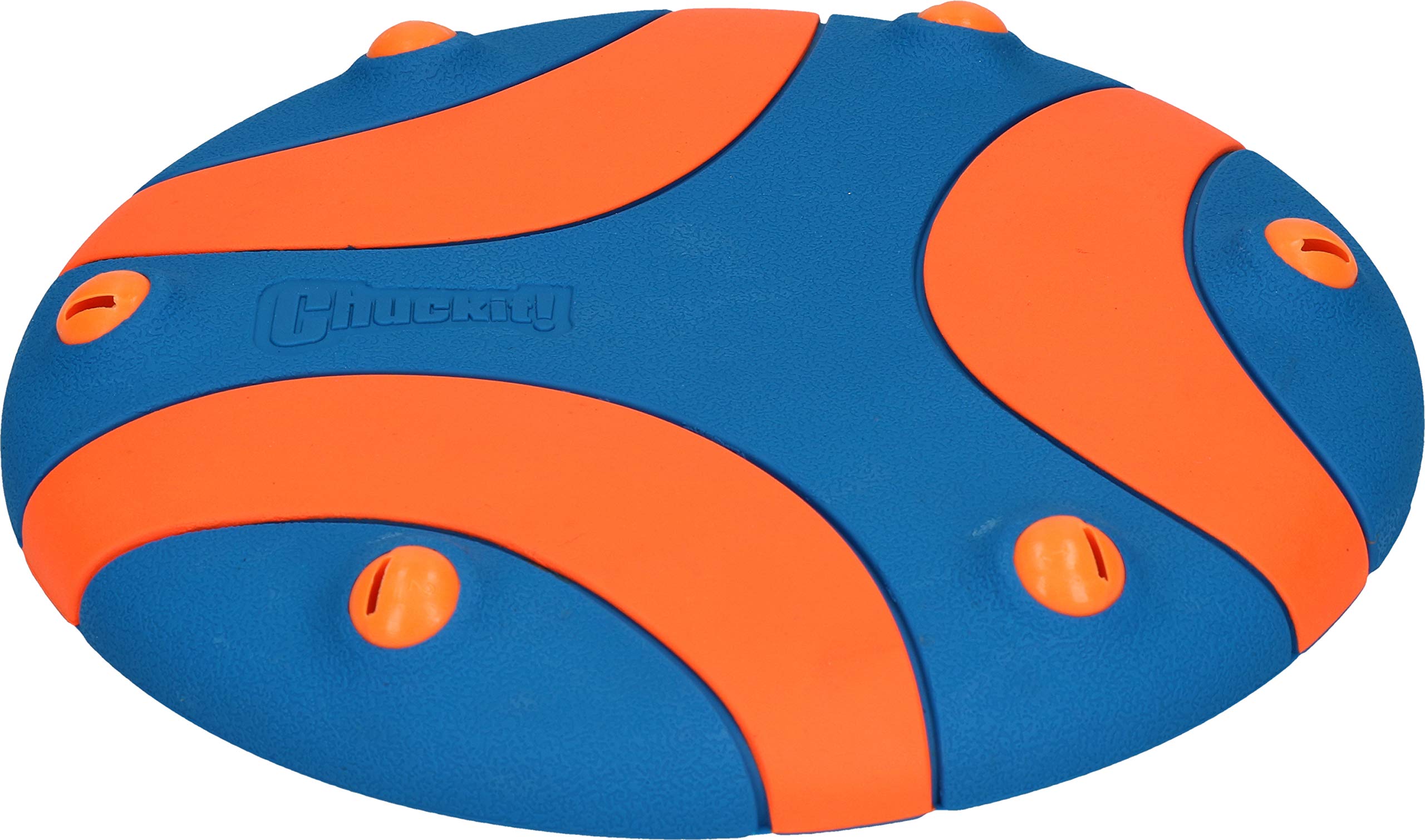 Chuckit! Whistle Flight Dog Toy - Orange & Blue for Outdoor Play