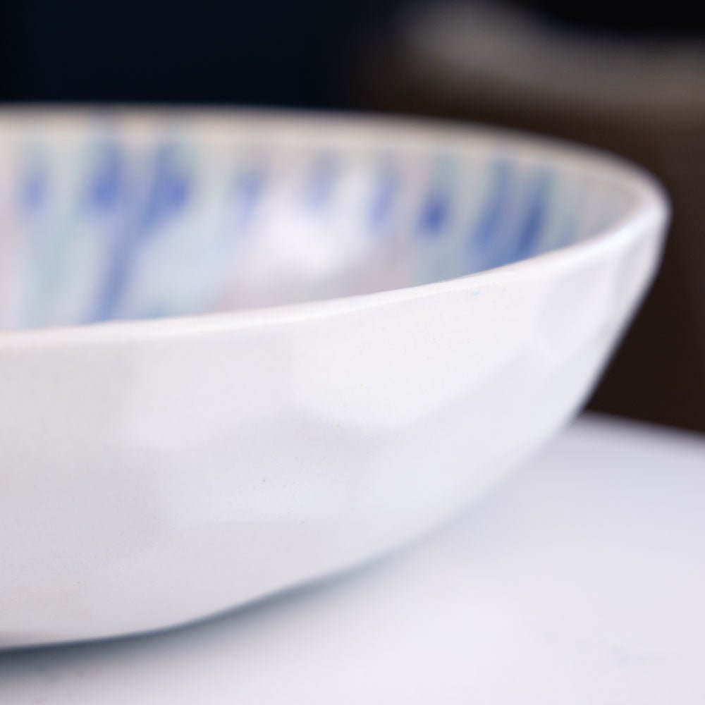 XL Stoneware Decorative Serving Bowl - Handcrafted Alchemy Design for Dining & Entertaining | Perfect for Salads, Pasta, Fruit Display & Centerpiece Decor