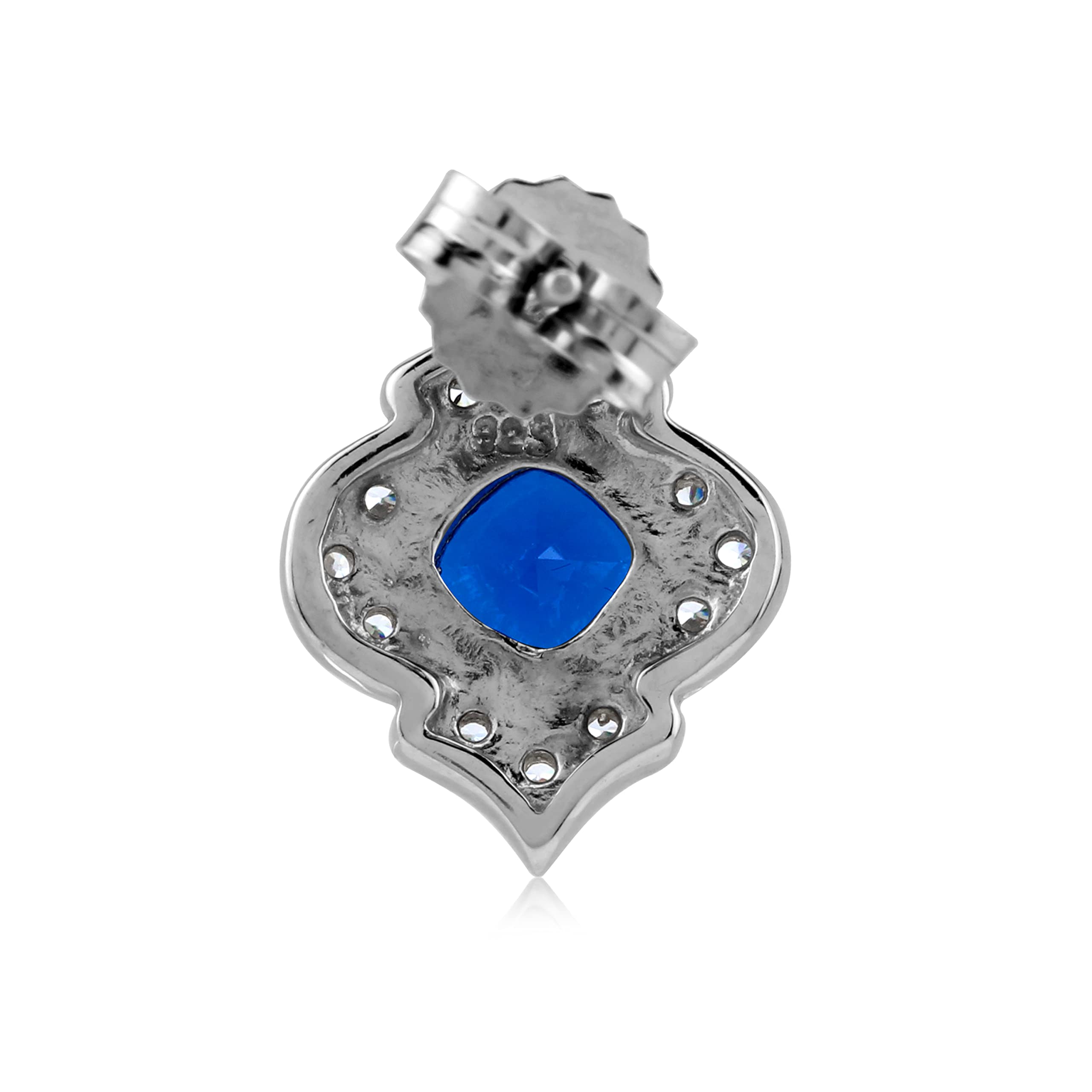 925 Sterling Silver Vintage Style Birthstone Stud Earrings for Women | Genuine Gemstone Jewelry | Perfect for Wedding, Anniversary & Business Attire