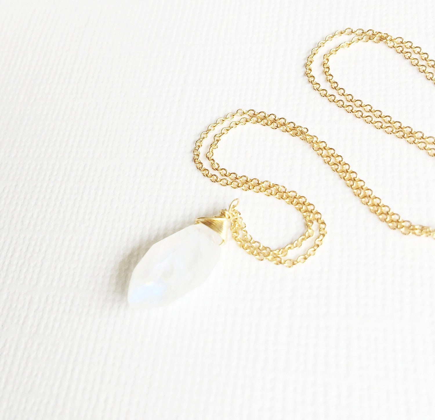 Yazmin Moonstone Necklace (N191) - Elegant Silver Pendant for Women, Perfect for Gifts, Weddings & Everyday Wear