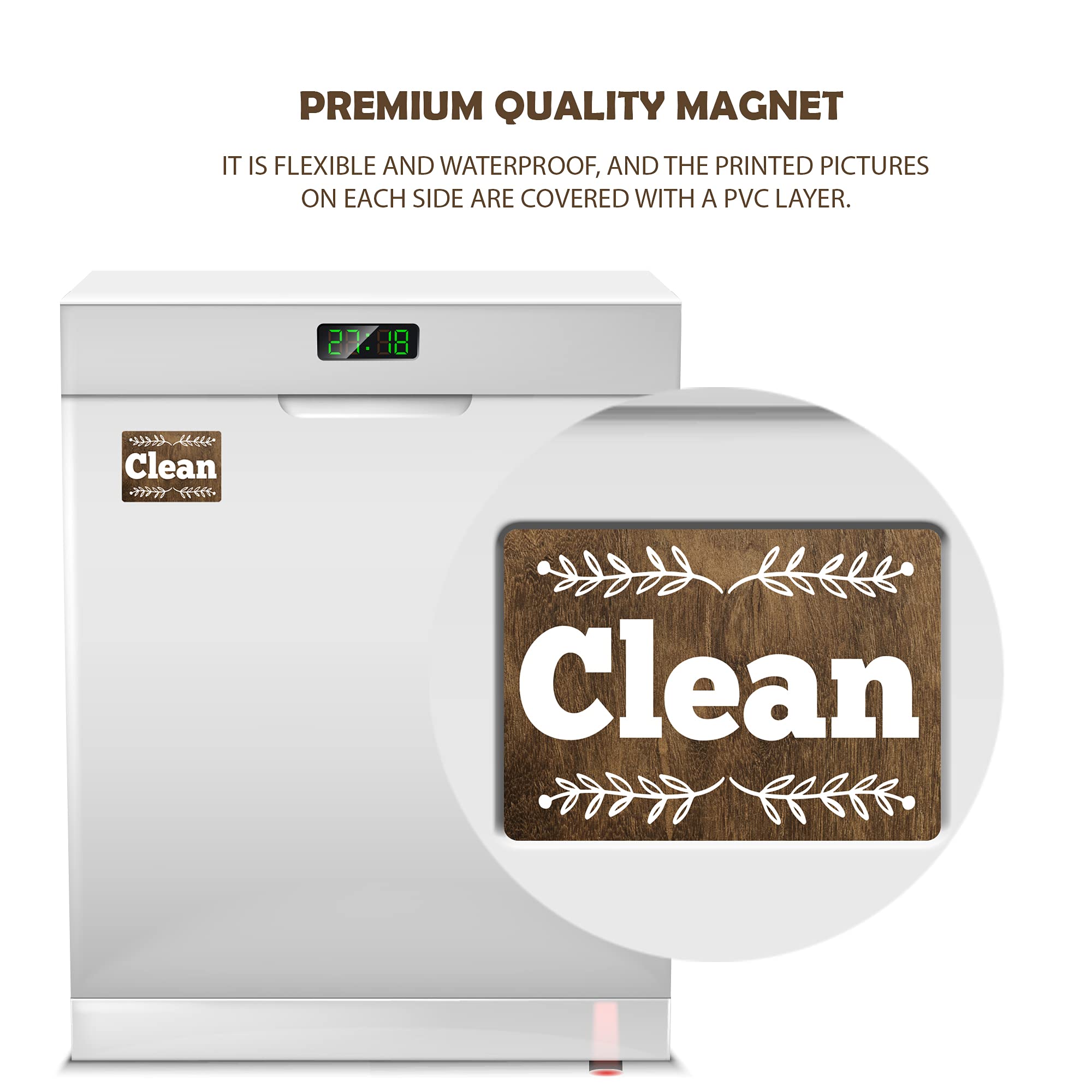 Performore Clean Dirty Magnet for Dishwasher - 3.5