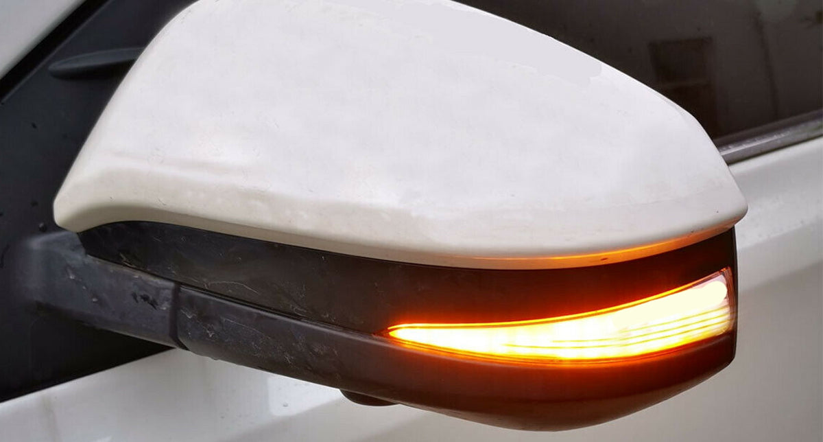 Amber LED Sequential Turn Signal Side Mirror Lights for Lexus RX 2010-2015 - Clear Lens, Easy Installation, Enhanced Safety for Night Driving & Parking