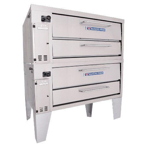 Baker's Pride 152 Commercial Gas Pizza Oven - 36 Inch Wide Double Deck for Pizzerias, Restaurants & Catering - Perfect for High-Volume Pizza Baking & Food Service Businesses