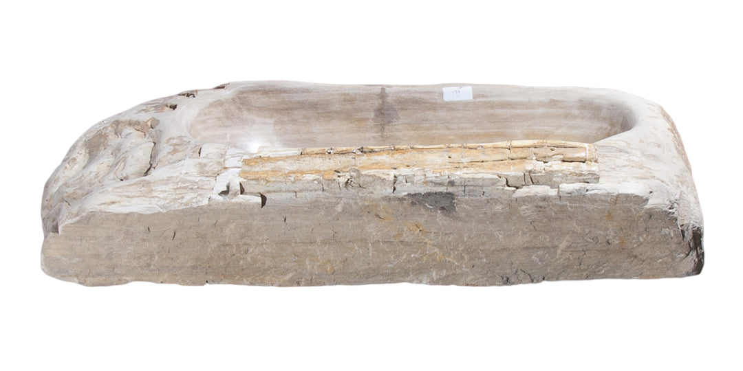 Natural Petrified Wood Bathroom Sink - 30 to 36 Inch Vanity Top with Unique Fossilized Patterns | Perfect for Rustic, Farmhouse & Luxury Bathroom Decor