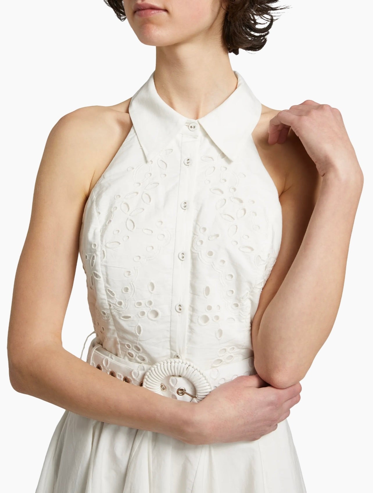 Adya Women's Short White Dress - Casual Summer Mini Dress for Beach, Party & Everyday Wear