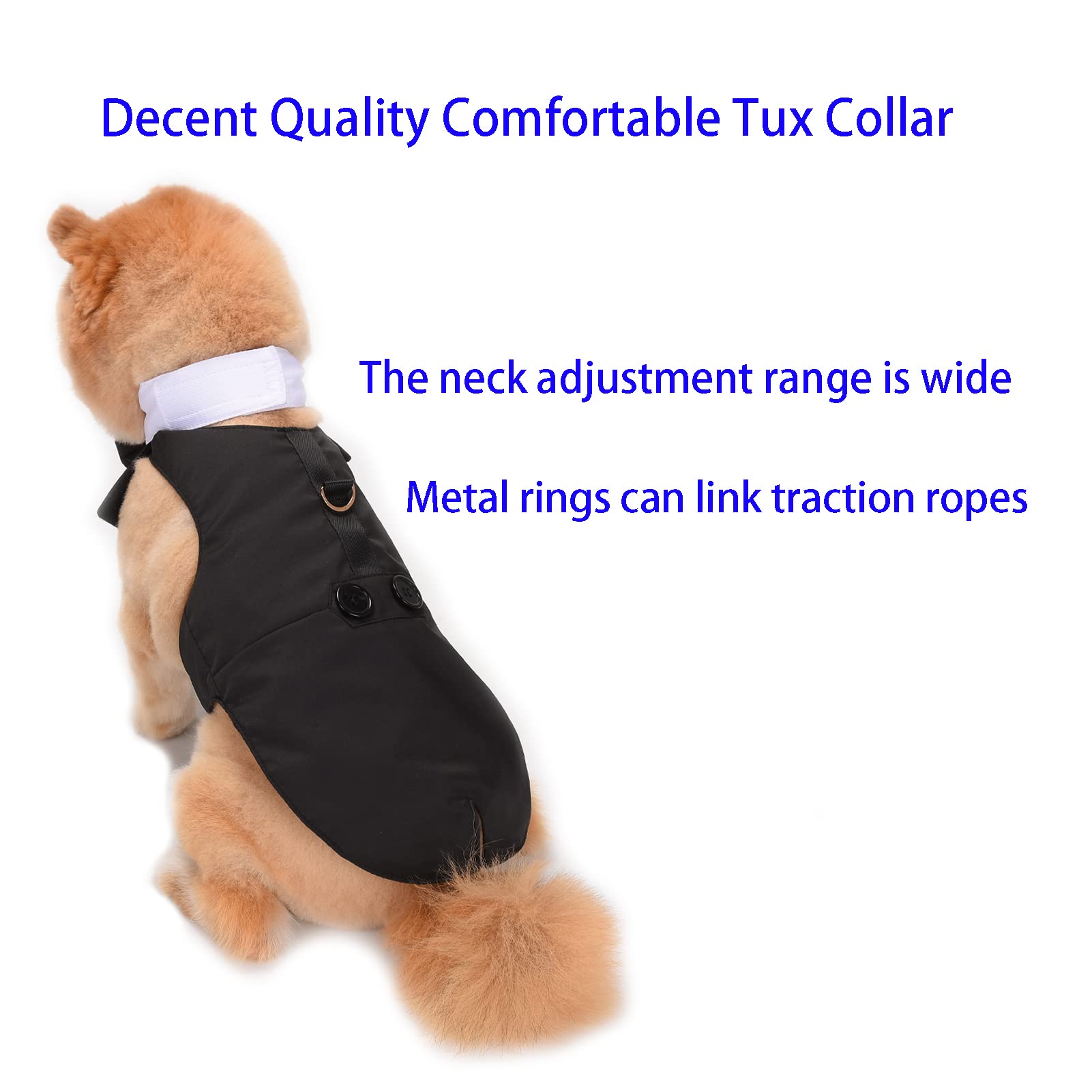 Dog Tuxedo & Bandana Set - Formal Wedding Suit for Small to Large Dogs (Black) for Pet Weddings & Parties