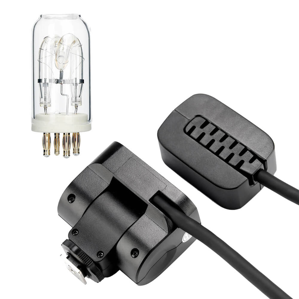 PIKA200 Remote Extension Head Cable with Flash Tube for GODOX EC200 - Perfect for Off-Camera Flash Photography and Studio Lighting Setups
