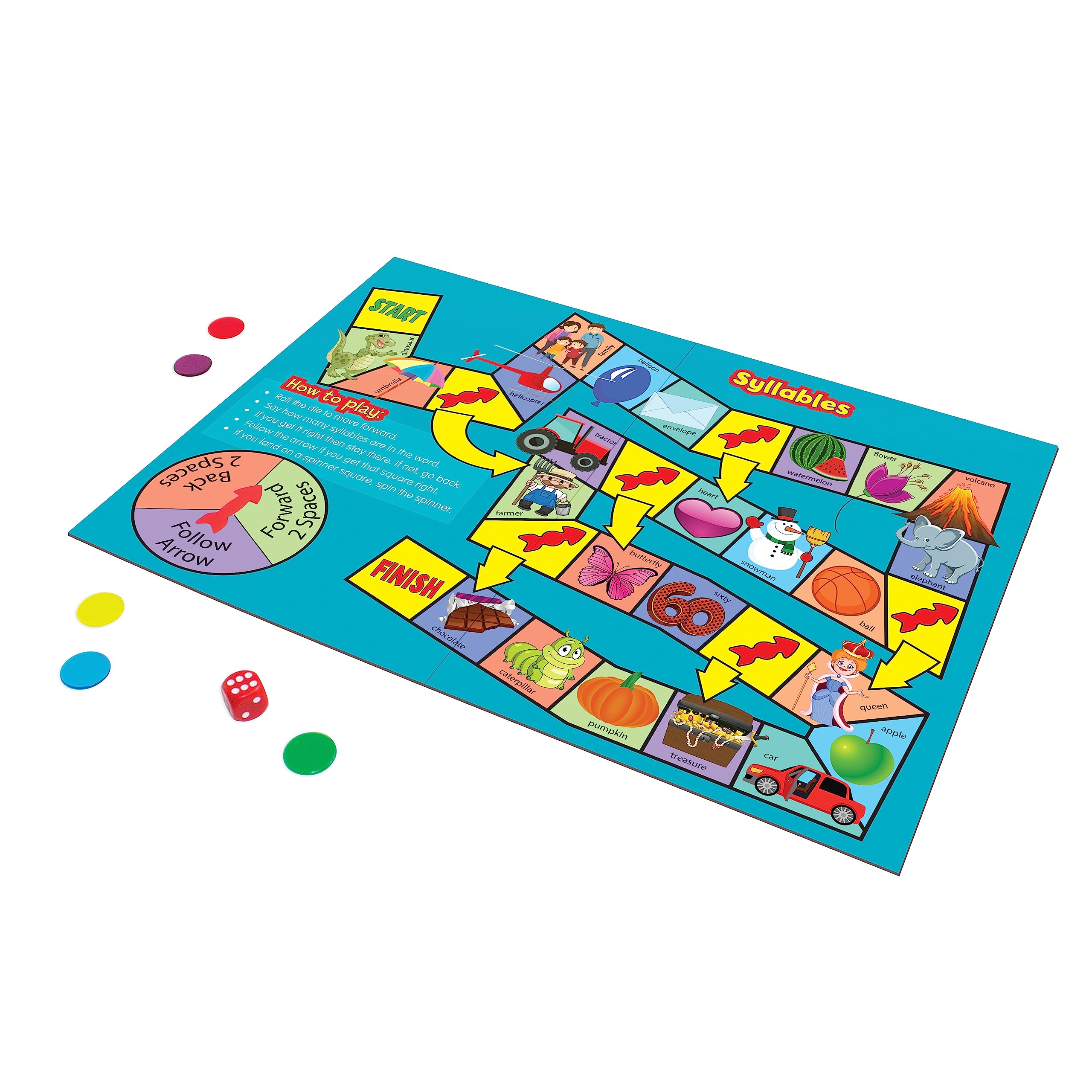Educational Spelling Board Games for Kids - Fun Learning Word Games for Classroom & Family Game Night - Improve Vocabulary & Spelling Skills