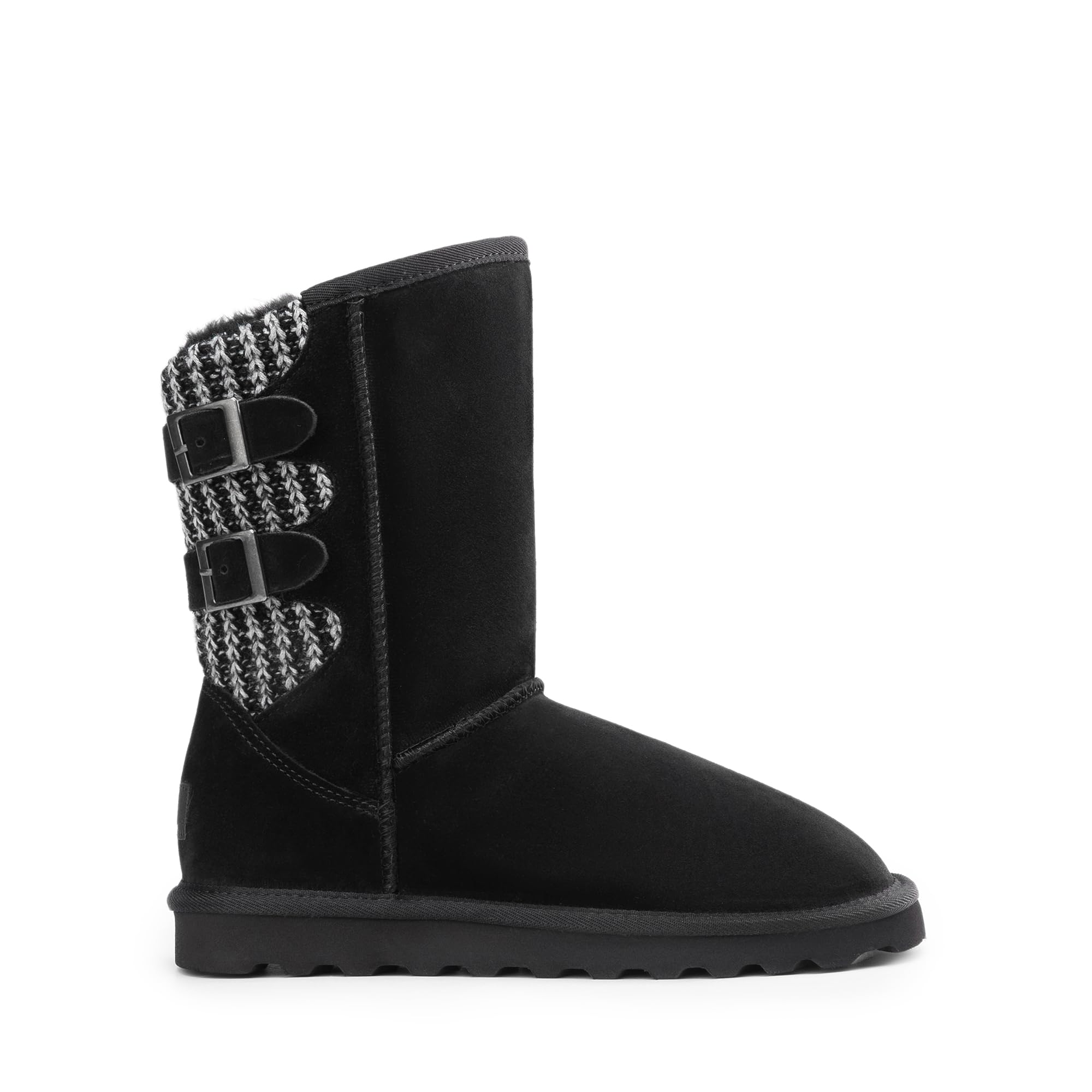 DREAM PAIRS Women's Mid Calf Winter Snow Boots - Waterproof Warm Fuzzy Lined Booties with Buckle Detail for Cold Weather - Perfect for Snowy Days, Outdoor Activities & Winter Fashion