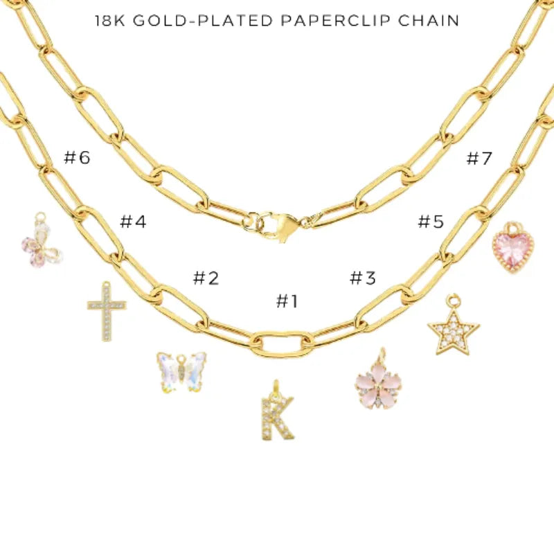 Charm Necklace with Assorted Charms - Elegant Layering Jewelry for Women | Perfect for Everyday Wear, Gifts & Special Occasions