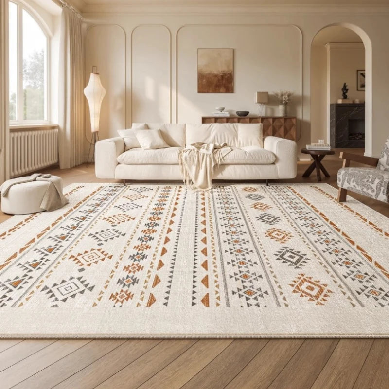 Briella Antibacterial Velvet All-Season Persian Waterproof Area Rug - Soft Non-Slip Living Room Carpet for Bedroom, Nursery & Home Decor