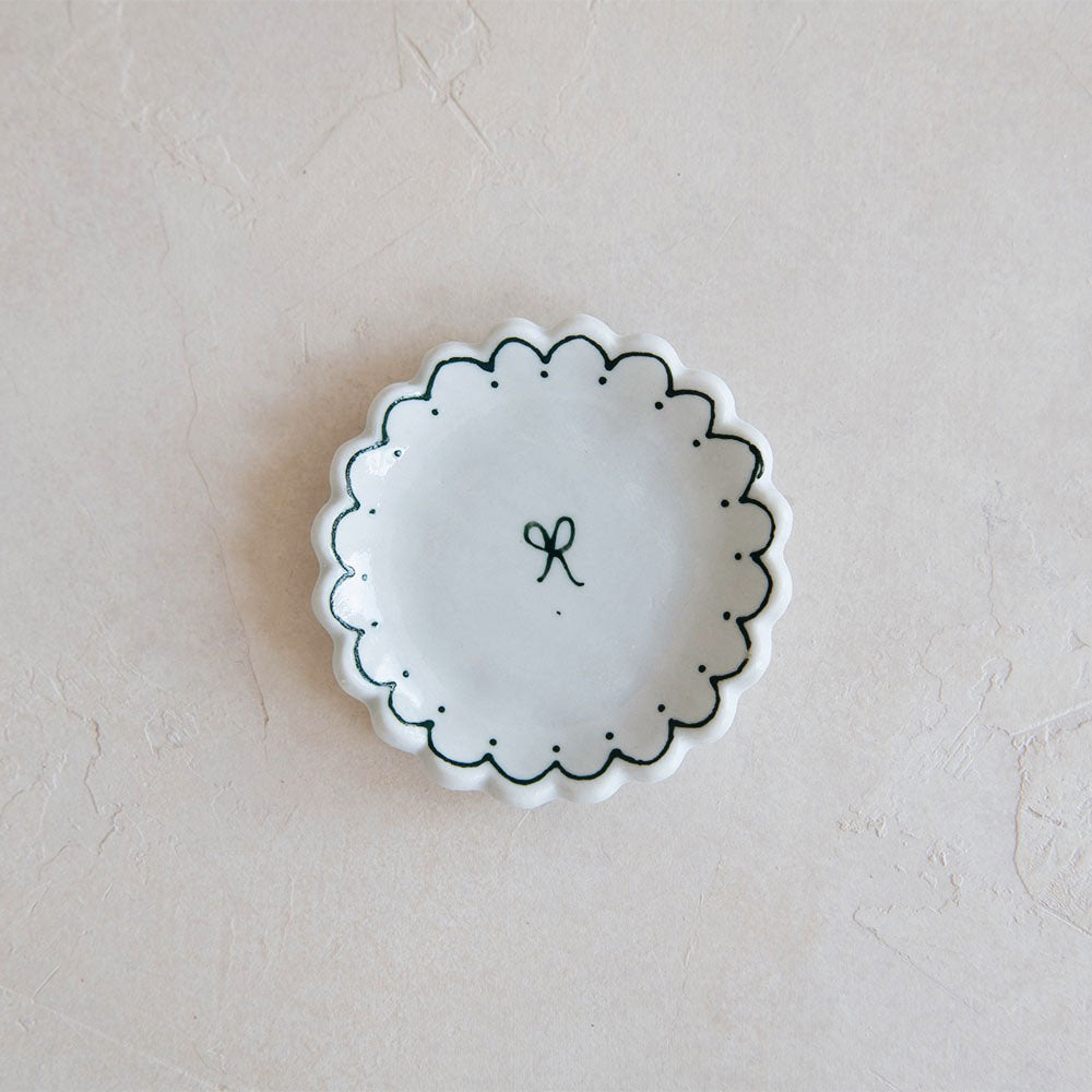 Hand Painted Porcelain Dish with Forest Design - Elegant Decorative Plate for Dining, Home Decor & Gift Giving