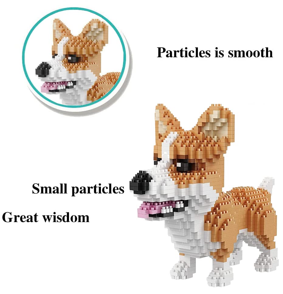 Mini Dog Building Blocks - 1380PCS Corgi Pet Toy Bricks for Kids & Adults | 3D Puzzle Construction Set | Creative STEM Educational Gift for Dog Lovers | Perfect for Birthday, Party Favors & Family Bonding Activities