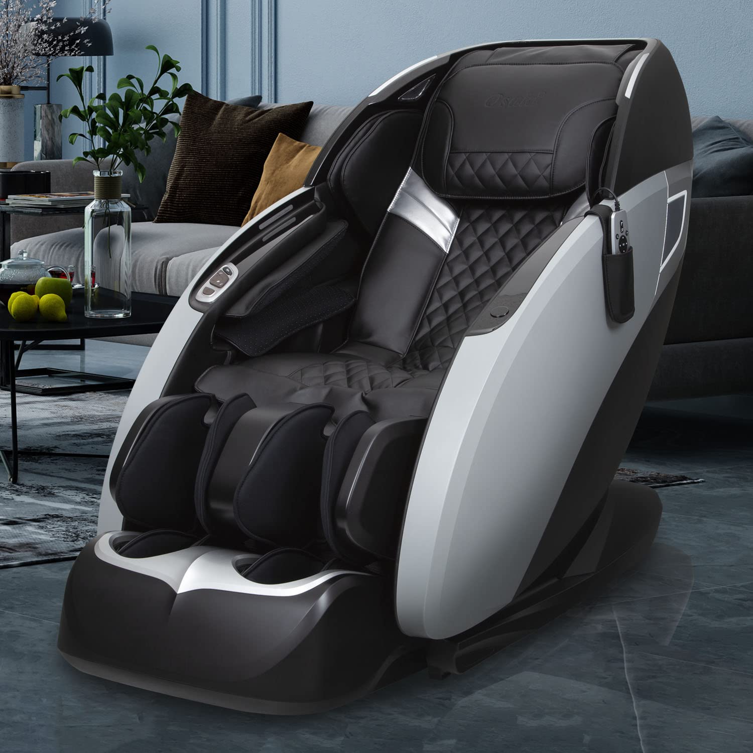 Osaki OS-Pro 3D Tecno Black Full Body Massage Chair with Zero Gravity, Lumbar Heating & Auto Body Scan - 3D SL-Track Technology for Whole Body Relief - Bluetooth Speaker for Relaxation - Perfect for Home, Office or Spa Use