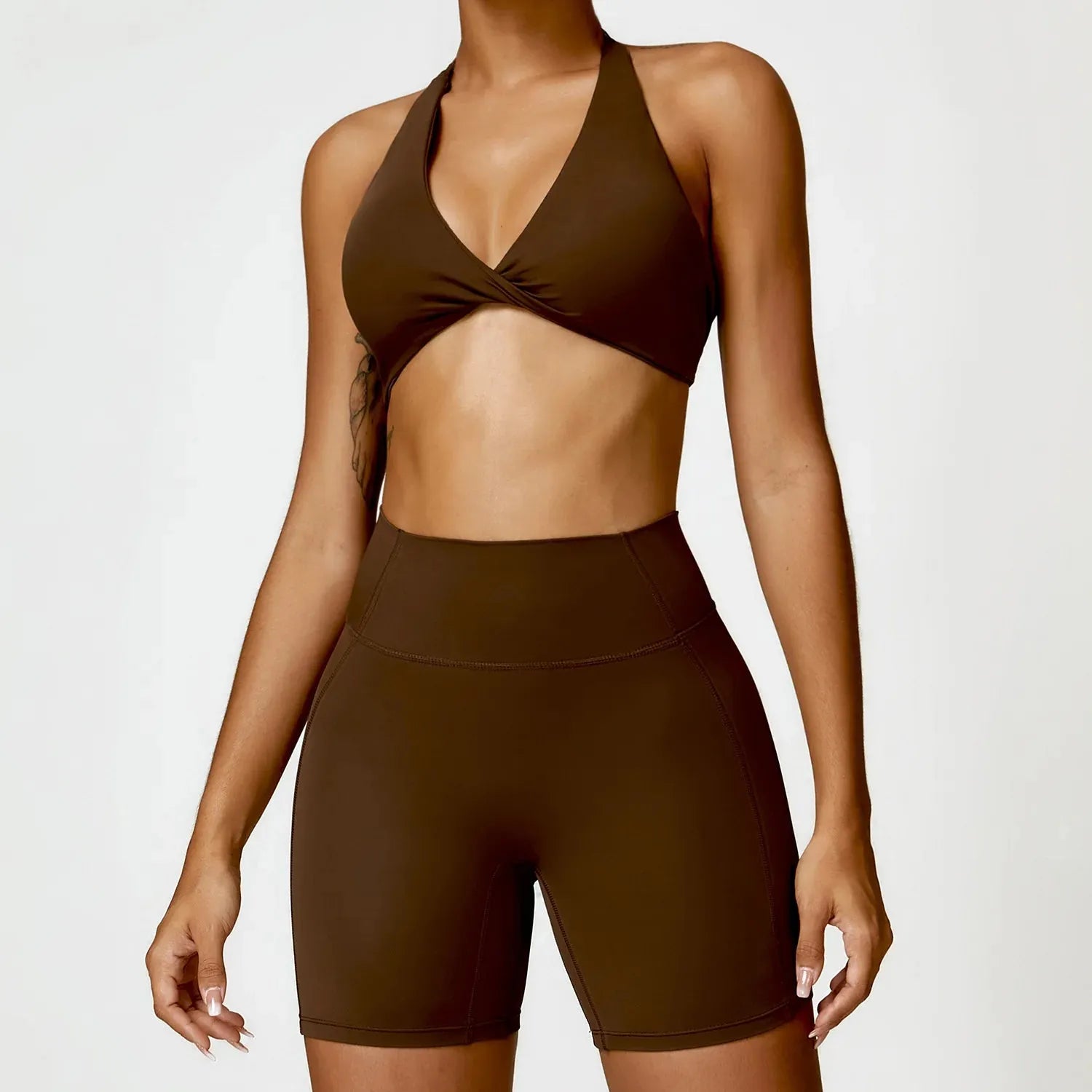 Women's Seamless Yoga Set 2-Piece - Push Up Sports Bra & High Waist Leggings - Sexy Gym Workout Clothes for Women - Perfect for Yoga, Pilates & Fitness Training