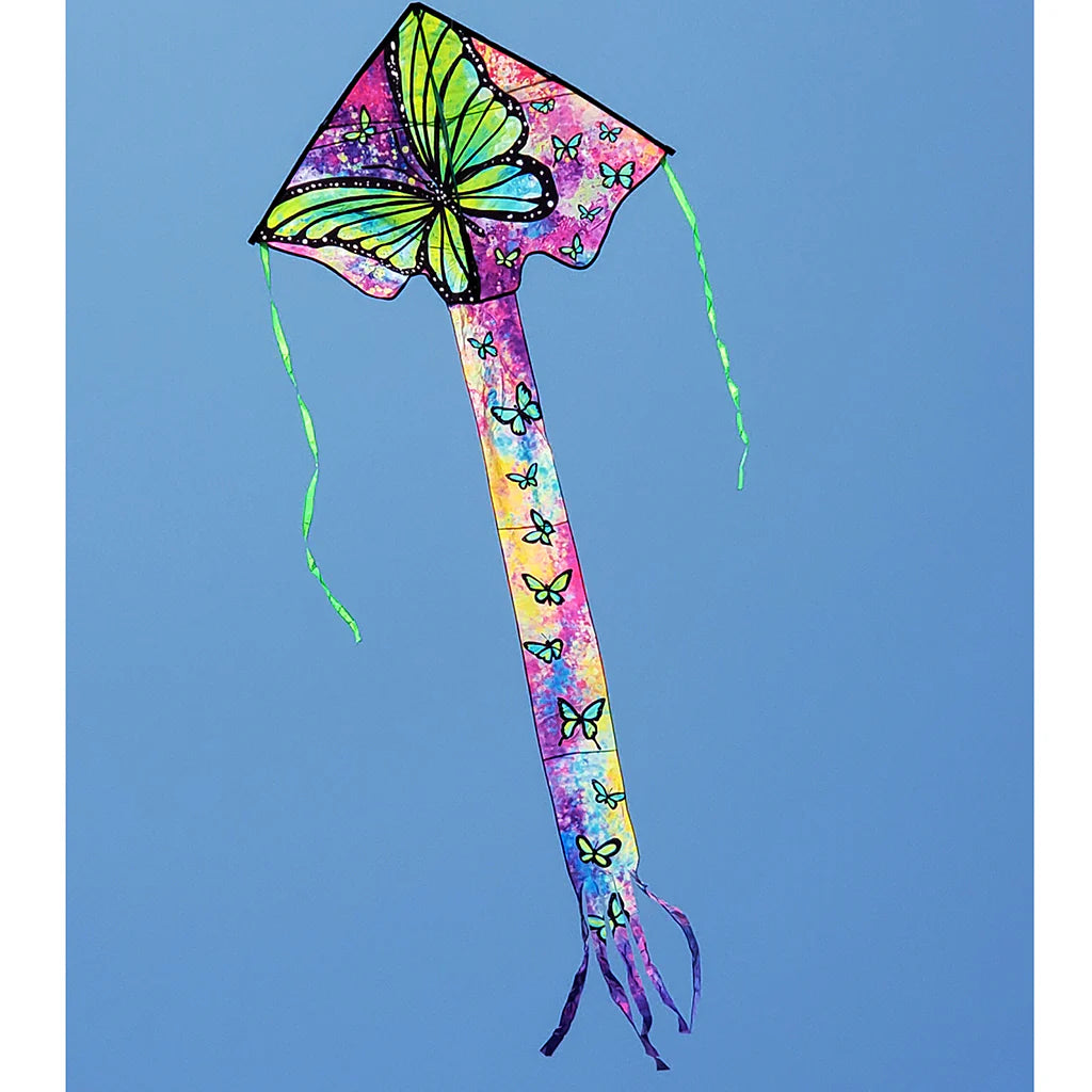64 Zephyr Easy Flyer Green Butterfly Kite - Premium Outdoor Flying Toy for Kids & Adults - Perfect for Beach, Park, and Backyard Fun