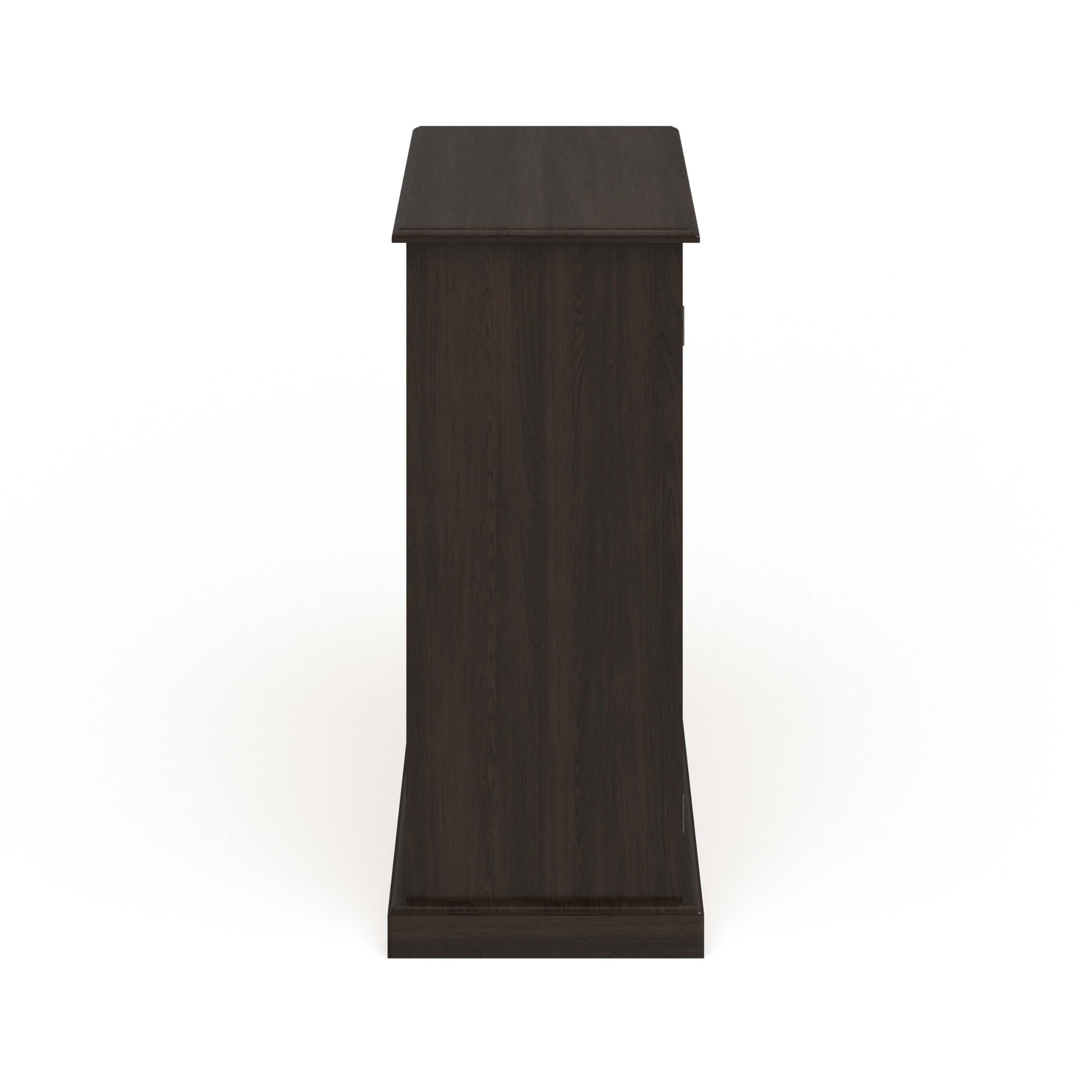 Furniture of America 5-Shelf Enclosed Shoe Cabinet - Espresso Finish | Space-Saving Shoe Storage Organizer for Entryway, Closet & Bedroom