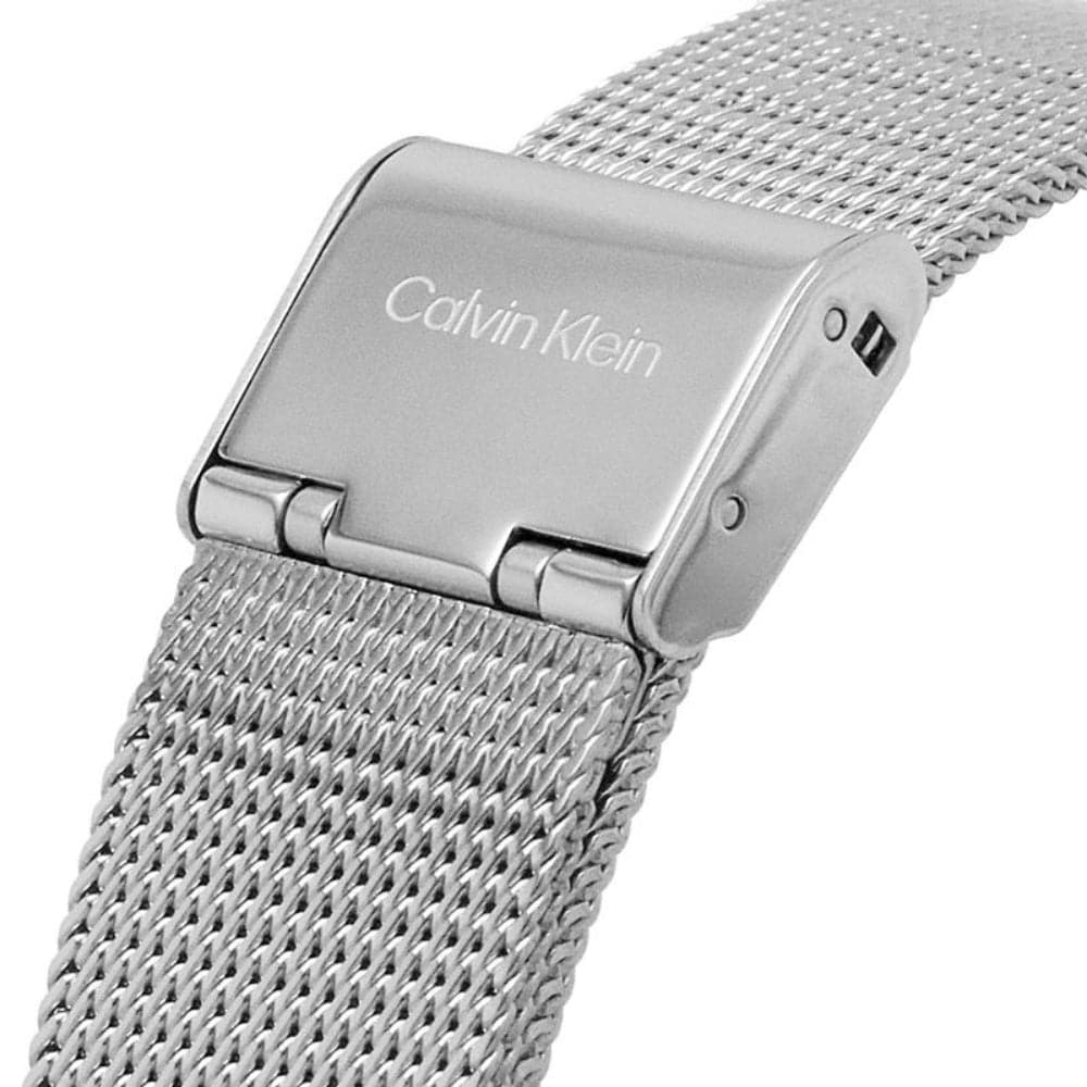 Calvin Klein Iconic Silver Dial Milanese Strap Unisex Watch 25200032 | Fashionable Timepiece for Men & Women | Perfect for Office, Date Night & Special Occasions