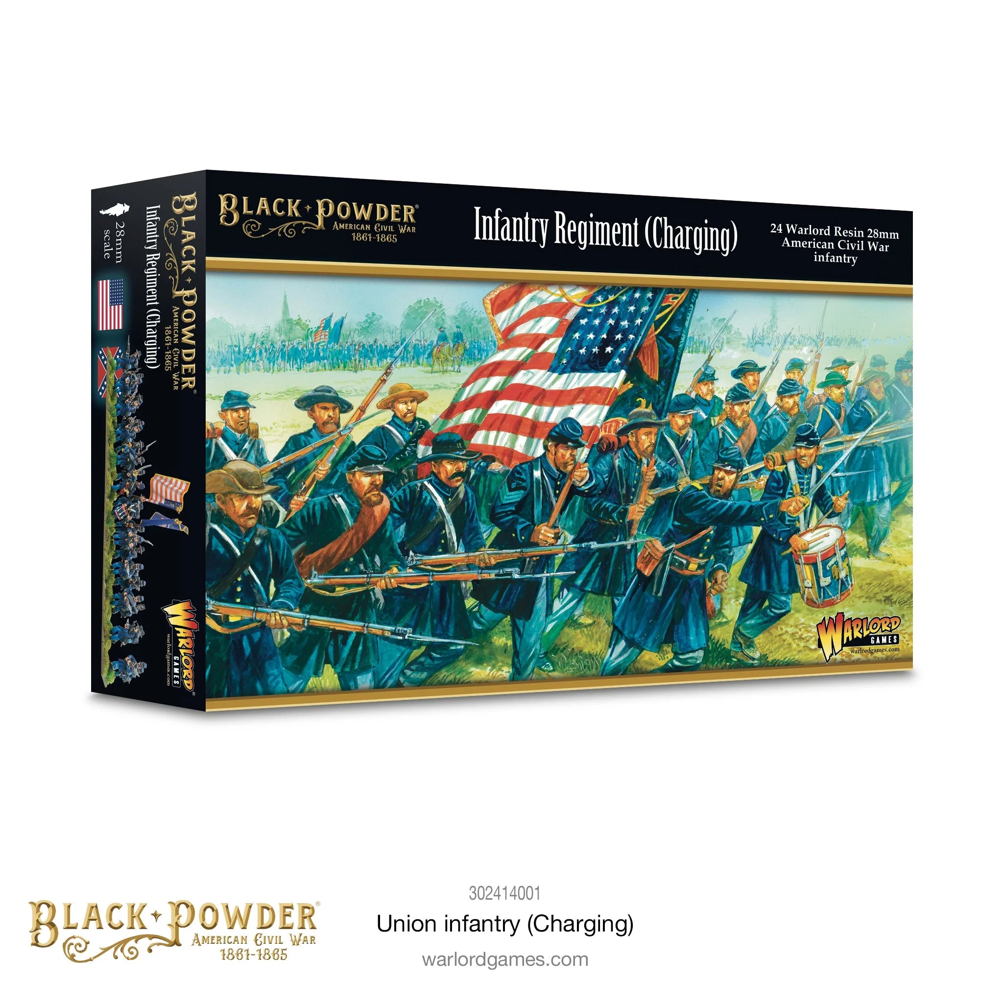 ACW Infantry Regiment Charging - Authentic Civil War Toy Soldiers for Collectors & History Enthusiasts | Perfect for Dioramas, Wargaming & Historical Displays