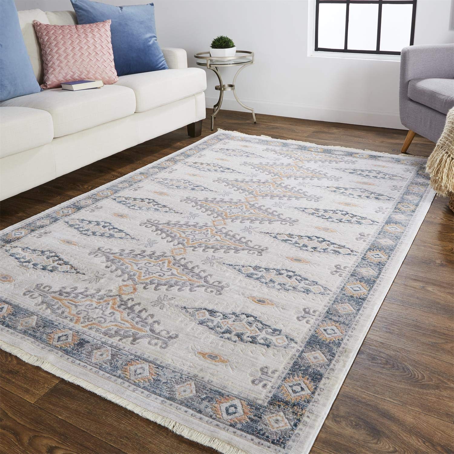 Feizy Rugs Kyra Collection Transitional Medallion Area Rug - 9'x12'7