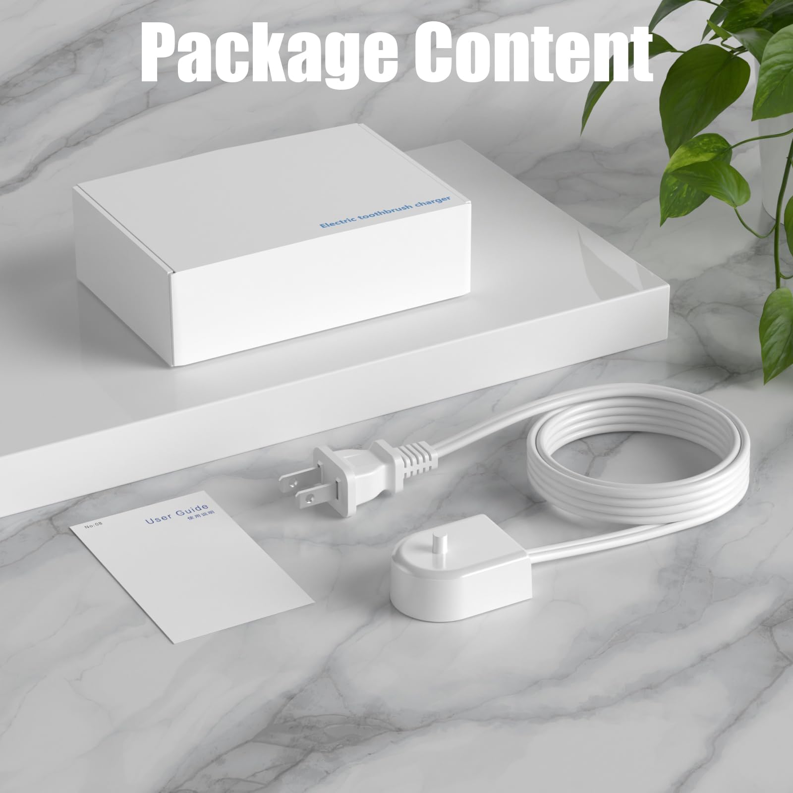 IBERLS Replacement Charger Base for Philips Sonicare Electric Toothbrush HX6100, 5100, 5300, 4100 Series - Fast Charging Cord for Home & Travel Use