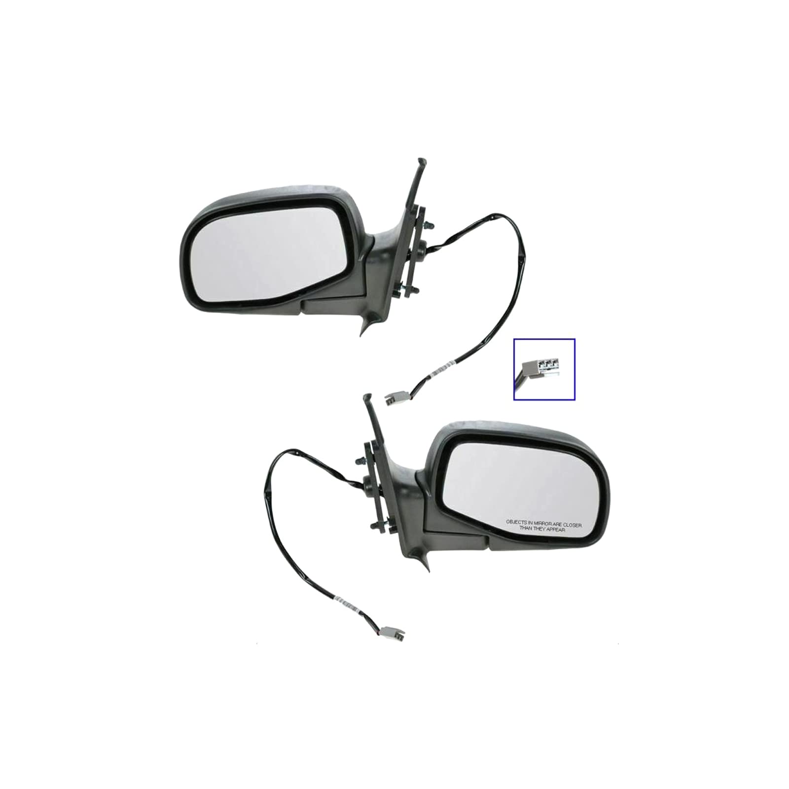 JJ Power Side View Mirrors Folding Textured Pair for B-Series MRA09112 - Replacement Car Mirrors for Mazda B-Series Trucks (1994-2009) | Durable Auto Accessories for Off-Road Driving & Daily Commute