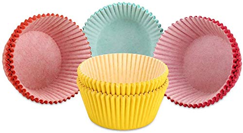100-Piece Bright Rainbow Standard Baking Cups - Solid Colorful Paper Cupcake Liners for Party, Birthday, and Holiday Baking | Bulk Baking Supplies for Muffins & Cupcakes