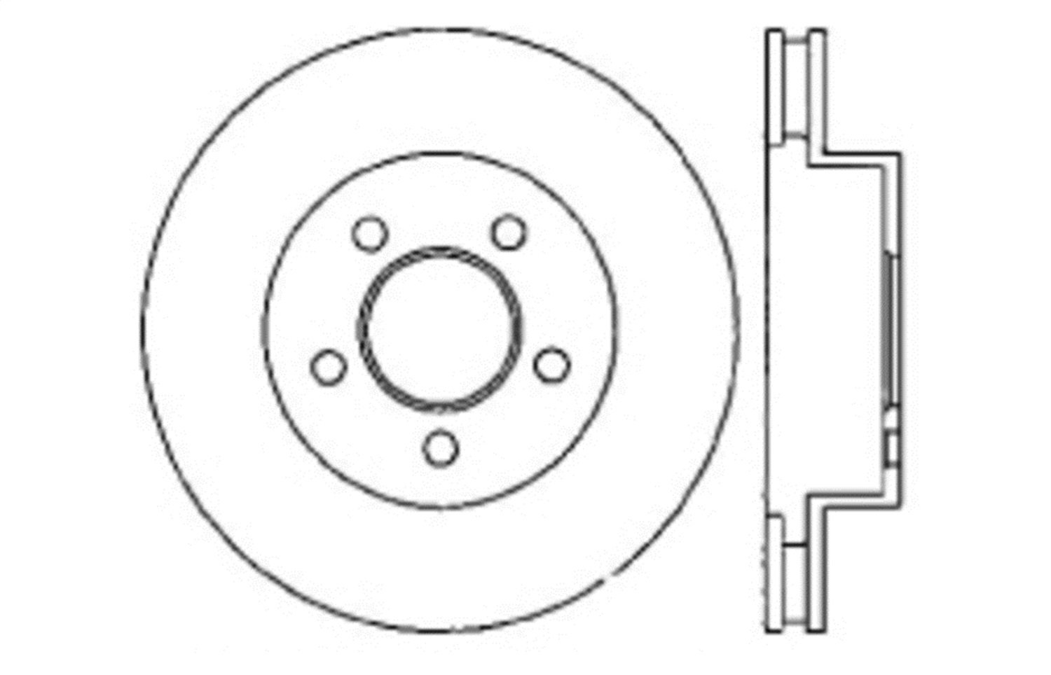 StopTech 128.67052R Sport Cross Drilled Brake Rotor - Front Right | High-Performance Braking for Sports Cars & Track Use | Improved Heat Dissipation & Wet Weather Performance