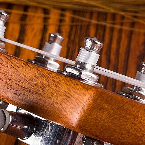 4-Piece Durable White Nylon Ukulele Strings Replacement Set for 21/23/26 Inch Guitars & String Instruments - Perfect for Beginners, Performers & Music Enthusiasts