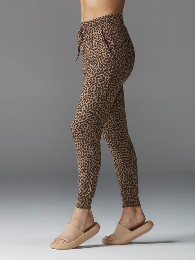 Tavi High Waisted Women's Fit Jogger Pants - Comfortable Stretchy Workout & Lounge Pants for Yoga, Running, and Casual Wear - Desert Wild Color