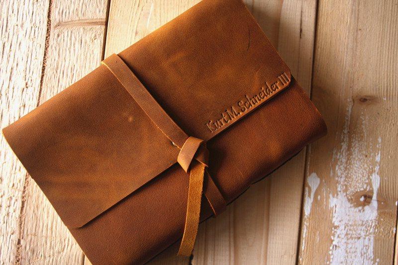 Custom Leather Photo Booth Guest Book - Personalized Wedding Guest Sign In Book - Perfect for Weddings, Anniversaries & Special Events
