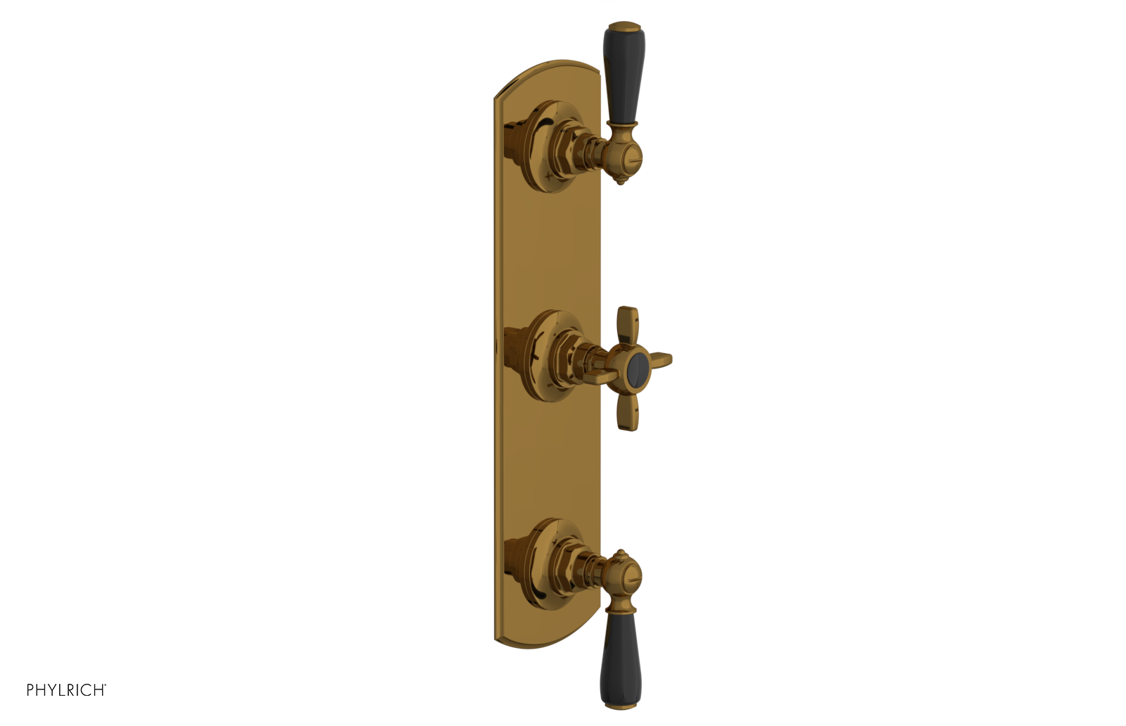 Jamestown Thermostatic Shower Valve with Dual Volume Control - Black Accents (Model 4-740) for Modern Bathroom & Spa Experience