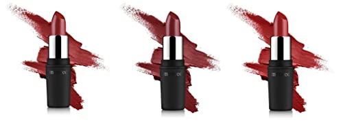 Mented Cosmetics Red Matte Lipstick Set - Red Carpet, The Red Rover, Red and Butter | Long-Lasting, Vegan & Cruelty-Free | Perfect for Parties, Weddings & Date Nights